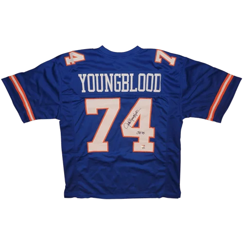 Jack Youngblood autographed Florida Gators blue jersey with Youngblood 74 on back