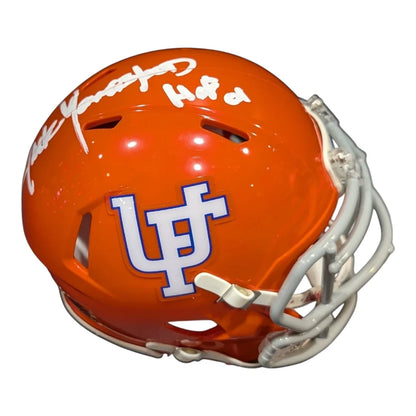 Jack Youngblood autographed Florida Gators throwback mini helmet with orange Riddell design