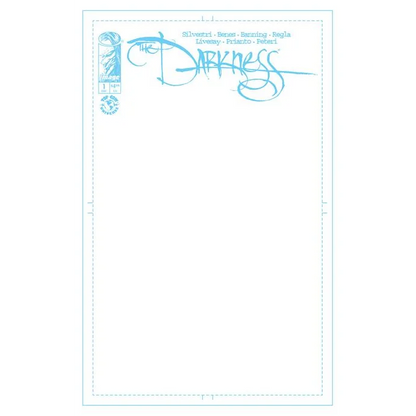 Light blue Darkness comic cover with Jackie Estacado by Marc Silvestri