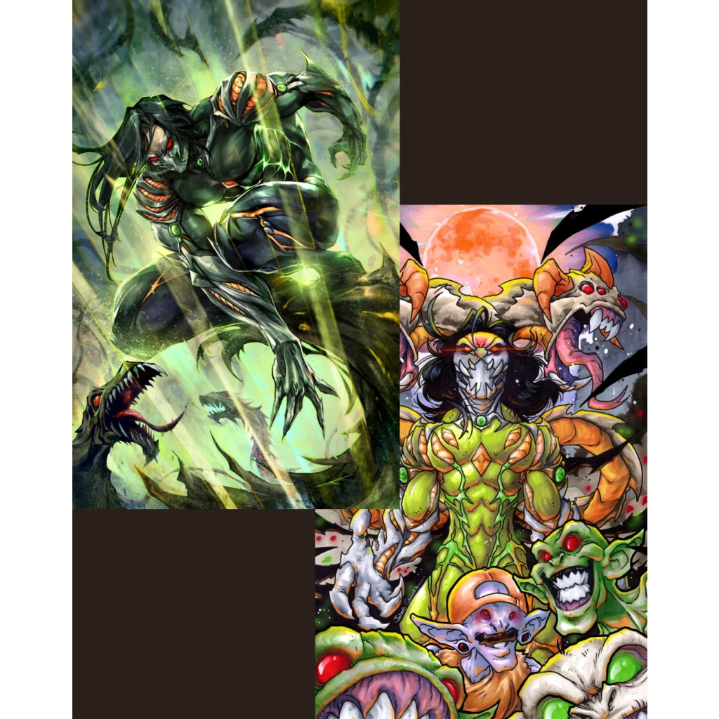 Green-skinned Jackie Estacado by Marc Silvestri with glowing energy claws