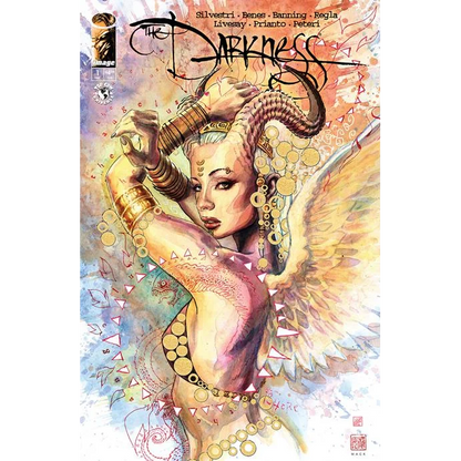 Marc Silvestri’s Jackie Estacado as winged horned figure in gold