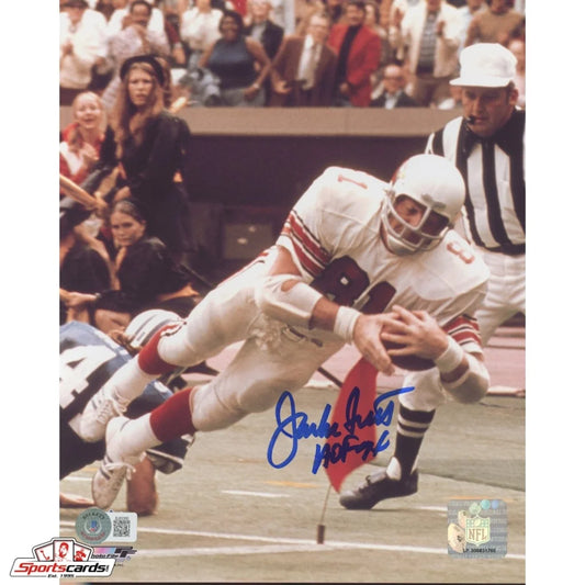 Jackie Smith signed 8x10 photo with Beckett authentication