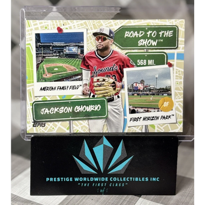 Jackson Chourio Topps card from Prestige Worldwide Collectibles