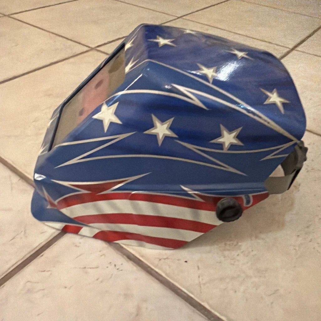Jackson Safety HSL100 Glory PRO-V auto darkening welding helmet with American flag design