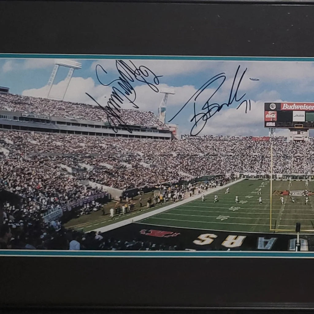 Jacksonville Jaguars deluxe framed panoramic photo with autographs