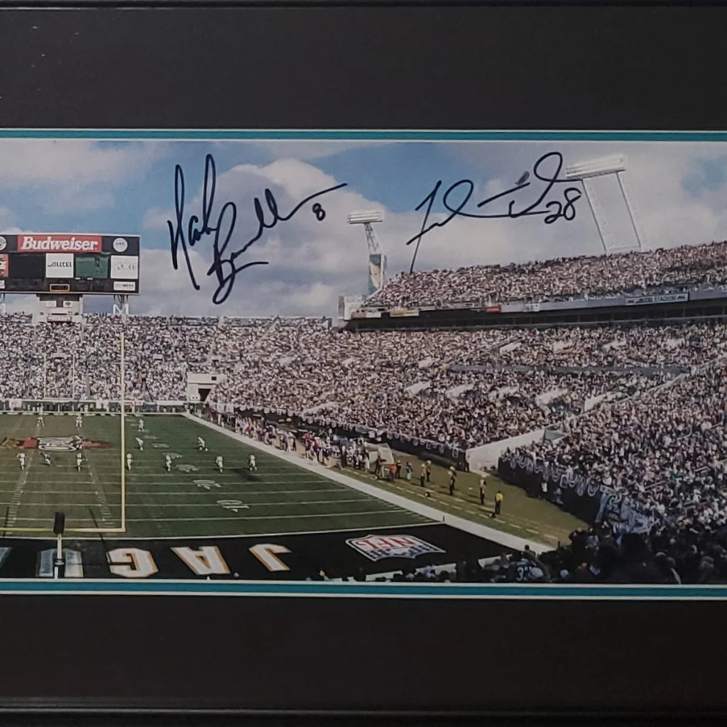 Jacksonville Jaguars deluxe framed panoramic autographed photo