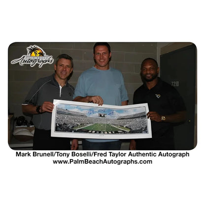 Jacksonville Jaguars deluxe framed panoramic photo with autographs