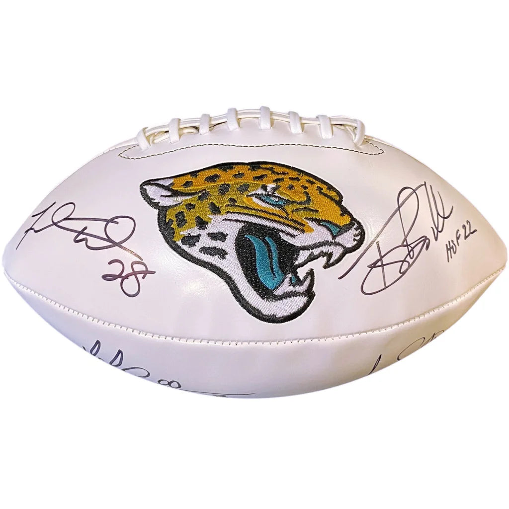 Jacksonville Jaguars logo football signed by Tony Boselli
