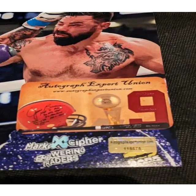 Jake Paul auto signed 8x10 boxing trading card with autograph label