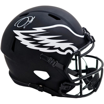Jalen Hurts autographed Eclipse alternate replica helmet