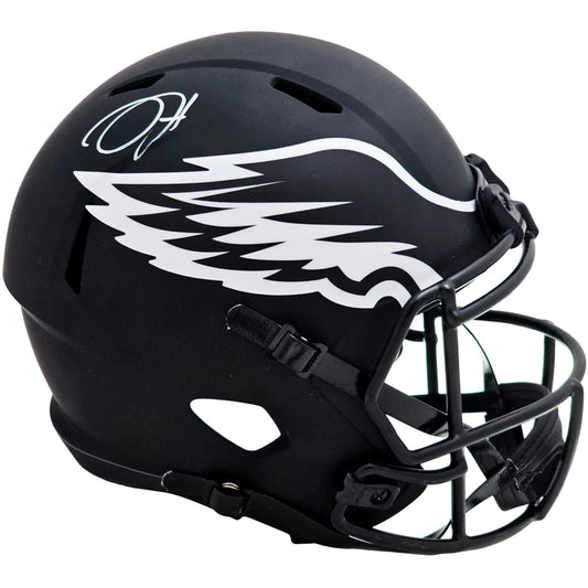 Jalen Hurts autographed Eclipse alternate replica helmet
