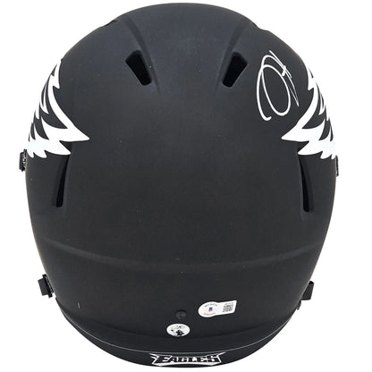 Jalen Hurts autographed Eclipse alternate Eagles replica helmet