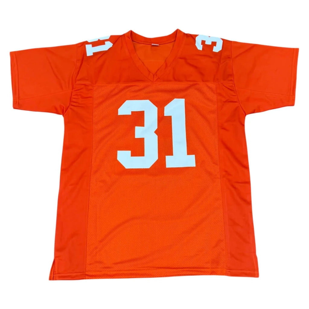Jamal Lewis autographed orange custom jersey with white number 31