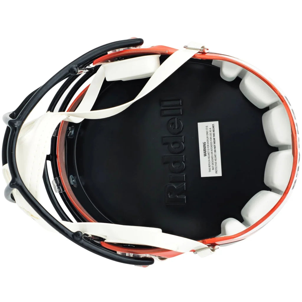 JaMarr Chase autographed Bengals replica helmet with tiger stripes