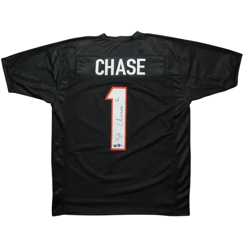 Chase autographed Cincinnati black jersey with number 1 and signature