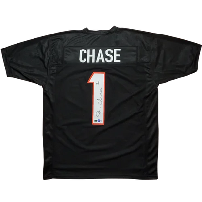 Chase autographed Cincinnati black jersey with number 1 and signature