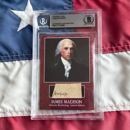 James Madison authentic handwritten autograph trading card