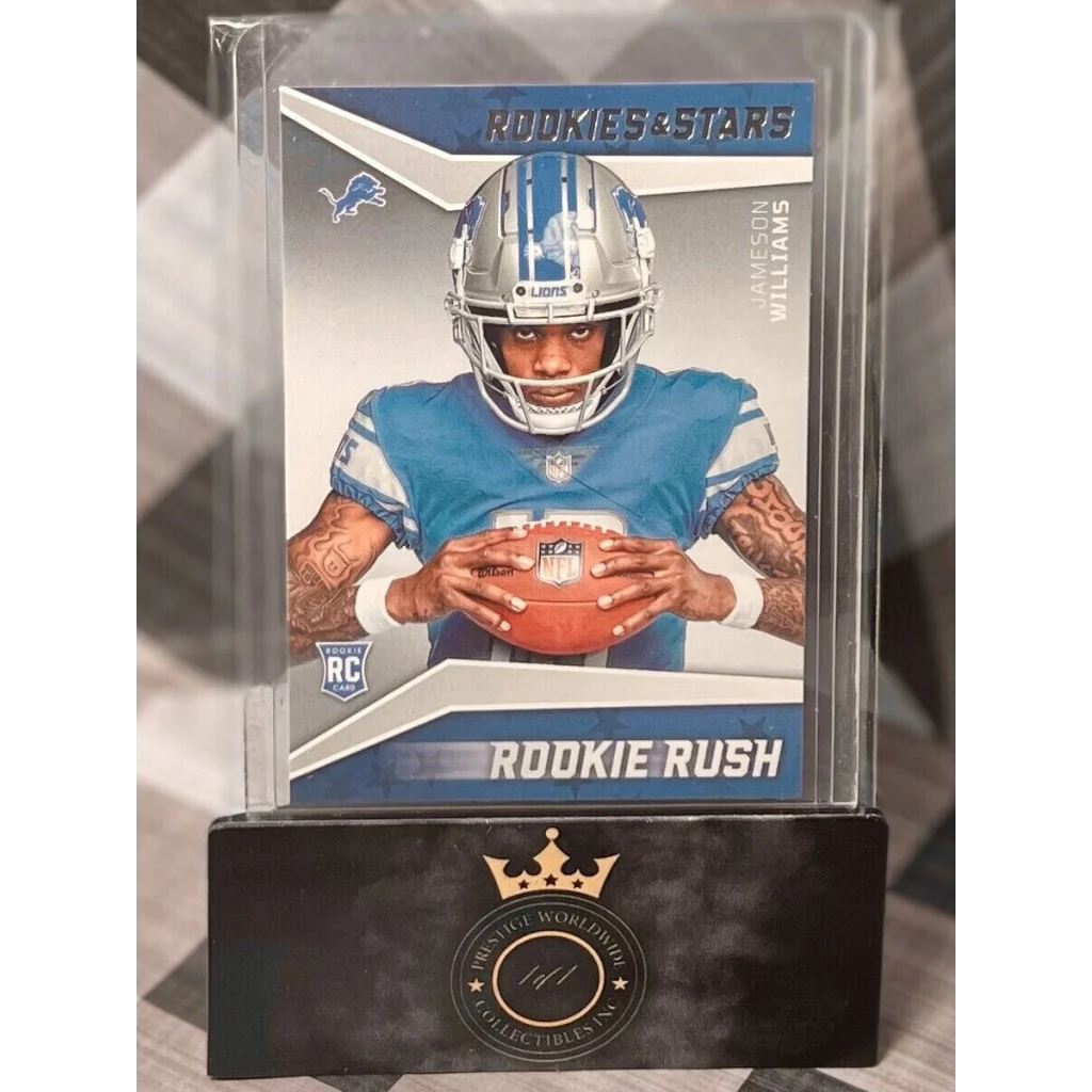 2018 Panini Rookies & Stars Jameson Williams rookie card from Prestige Worldwide Collectibles