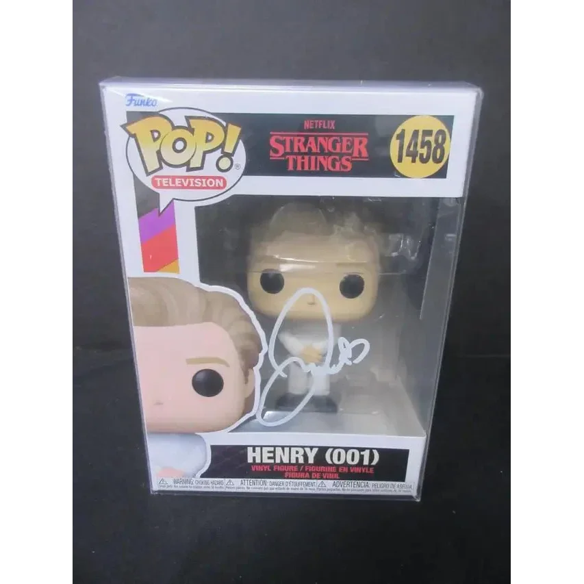 Jamie Campbell signed Funko Pop Henry 001 Stranger Things collectible in original box with autograph