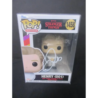 Jamie Campbell signed Funko Pop Henry 001 Stranger Things collectible in original box with autograph