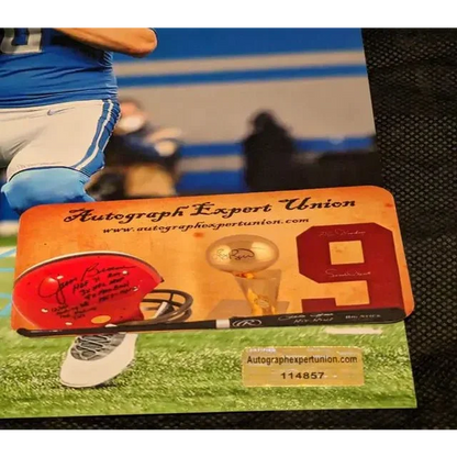 Jared Goff autographed photo with certification label for ultimate NFL fans