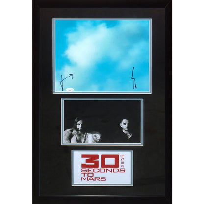 Jared Leto and Shannon Leto signed 30 Seconds to Mars deluxe framed album