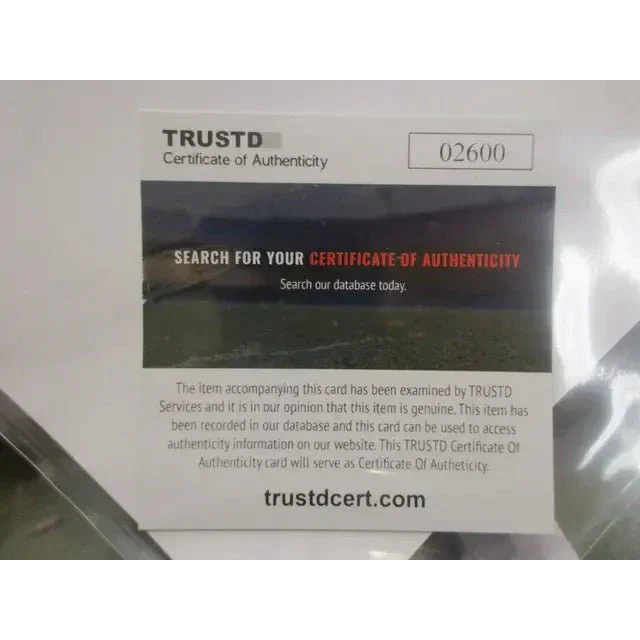 Certificate of authenticity for Jason Day signed autographed 8x10 photo with red shirt white hat