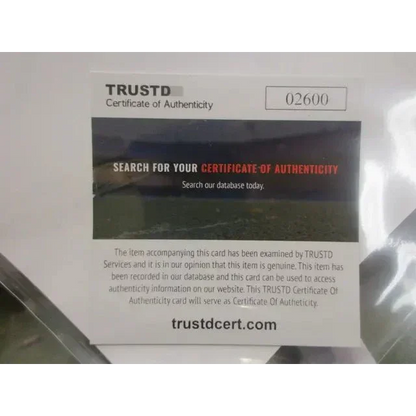 Certificate of authenticity for Jason Day signed autographed 8x10 photo with red shirt white hat