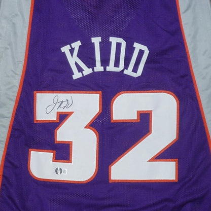 Jason Kidd autographed purple Phoenix jersey with Kidd 32