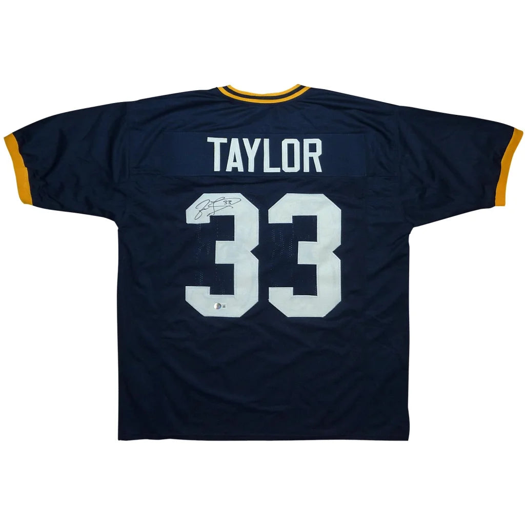 Jason Taylor autographed Akron Zips navy blue jersey with JSA