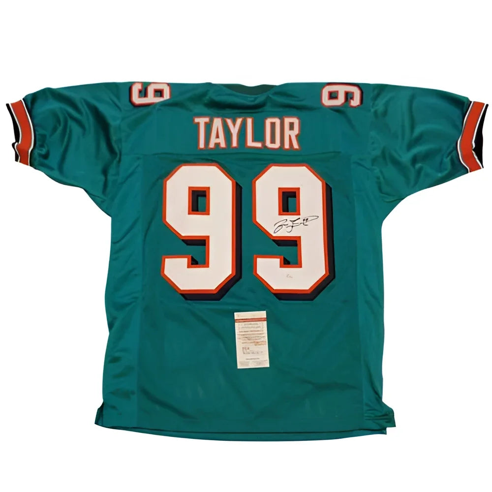 Jason Taylor autographed Miami Dolphins teal jersey #99