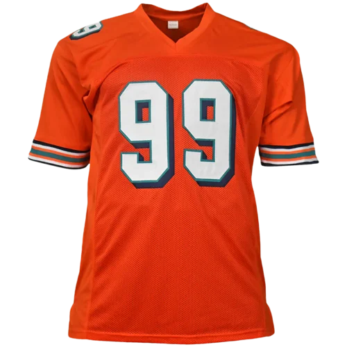 Jason Taylor autographed vibrant orange Miami Dolphins jersey #99