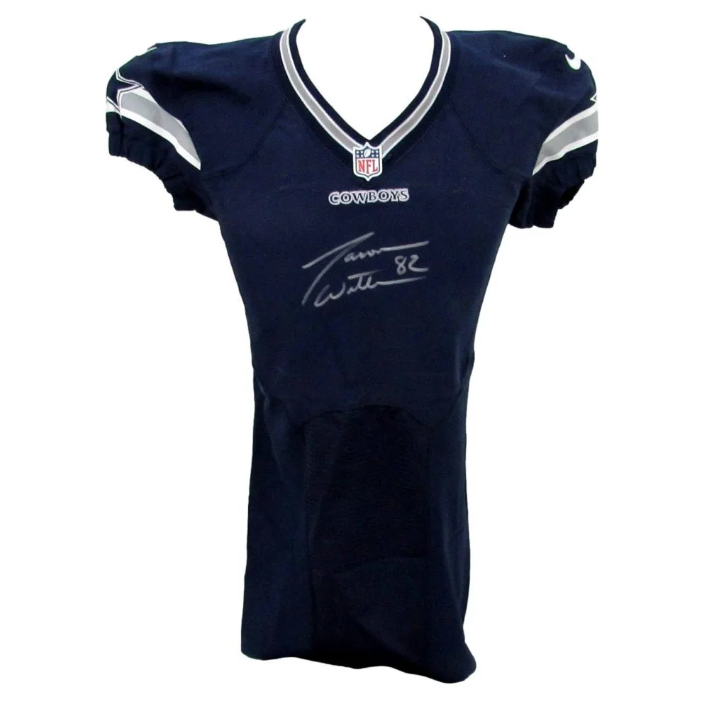 Navy blue Jason Witten signed Cowboys jersey with silver autograph, authentic Nike collectible