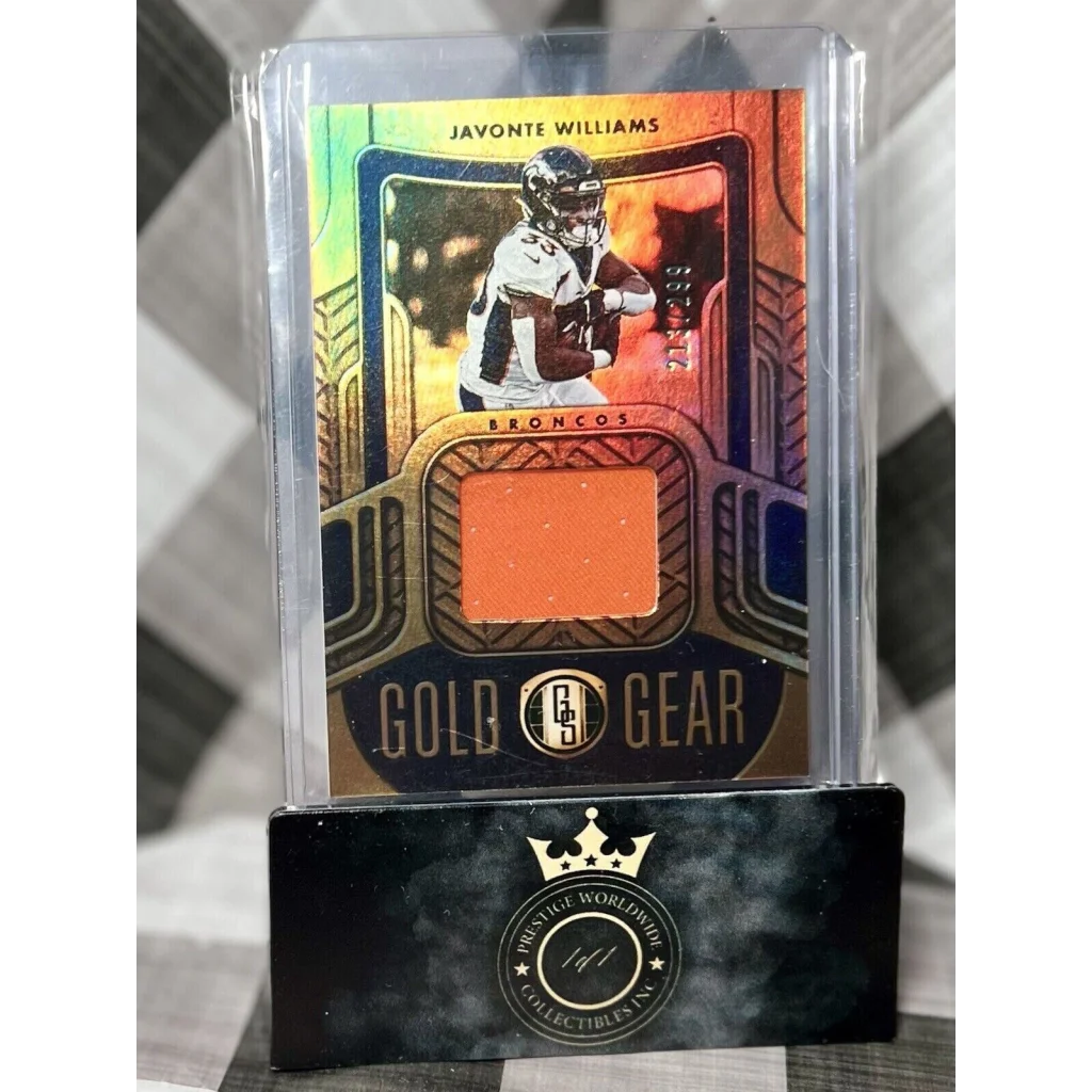 Javonte Williams Gold Standard Gold Gear 2nd Year Patch Card Broncos