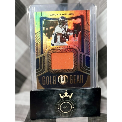 Javonte Williams Gold Standard Gold Gear 2nd Year Patch Card Broncos