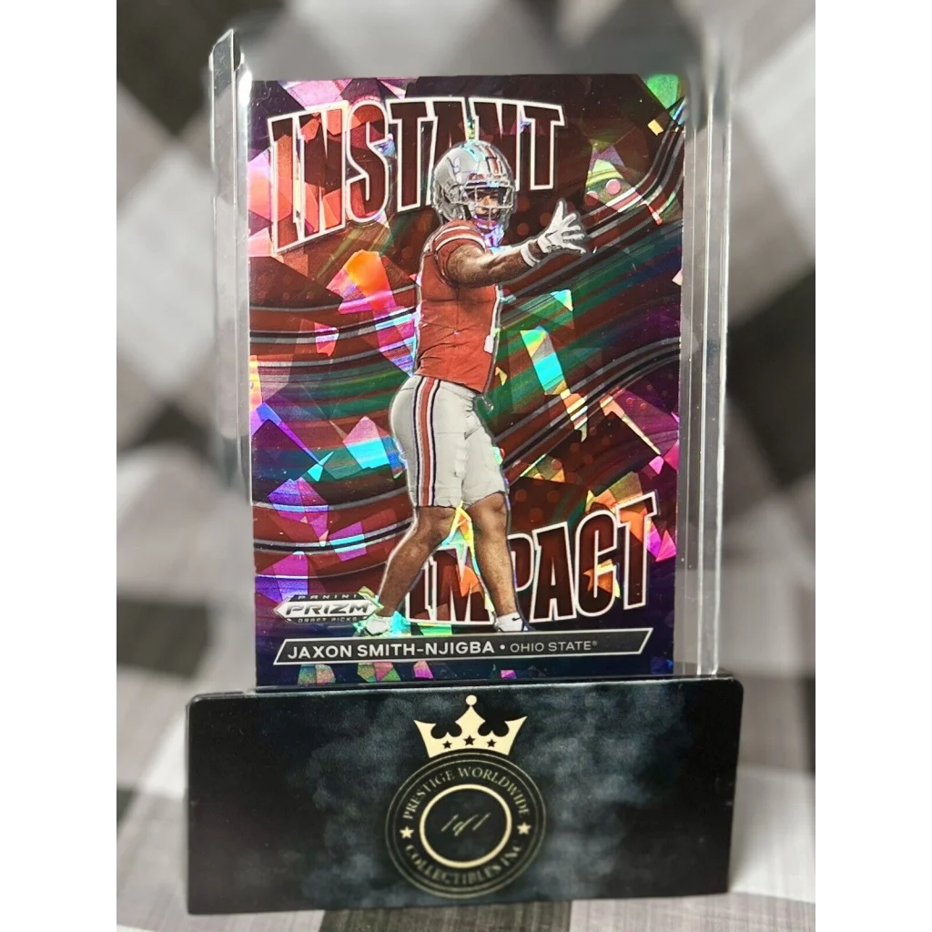 2023 Panini Instant Impact Jaxon Smith-Njigba card in acrylic holder from Prestige Worldwide
