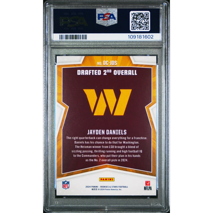Jayden Daniels PSA 10 Gem Mint 2024 Panini Mosaic Stars Rookie Card