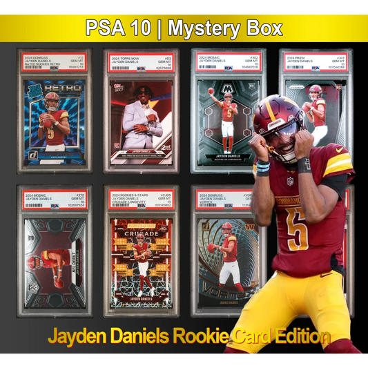 Jayden Daniels PSA 10 Graded Football Rookie Card Mystery Pack | Hall of Fame Sports Memorabilia | vintageantiquesgifts.com