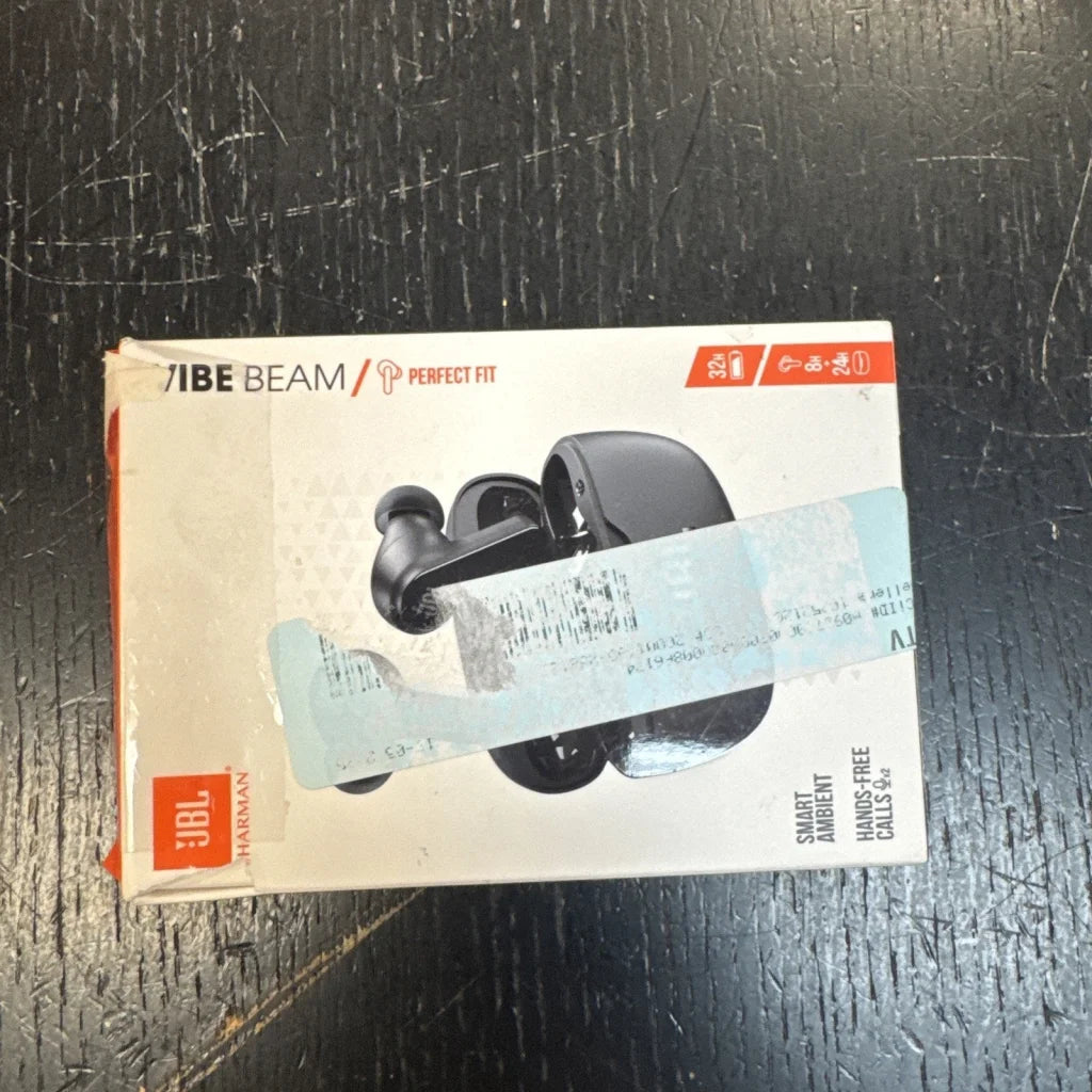 JBL Vibe Beam true wireless Bluetooth earbuds black in packaging