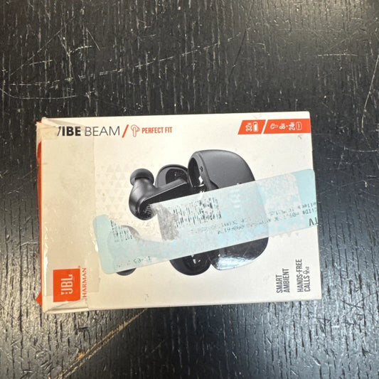 JBL Vibe Beam true wireless Bluetooth earbuds black in packaging