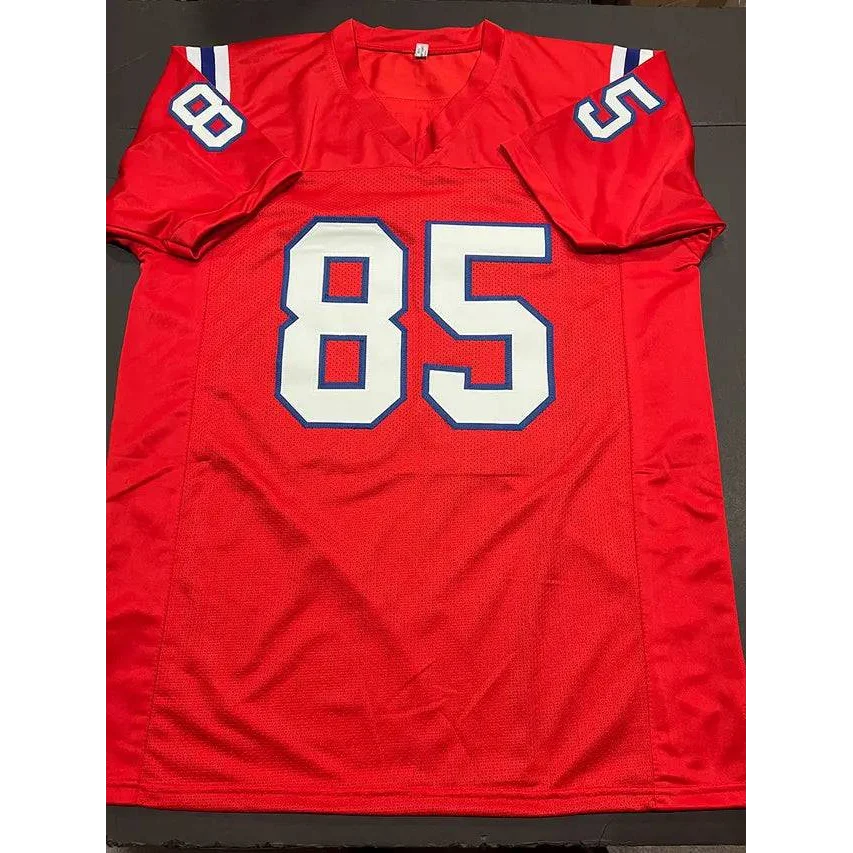 Jermaine Wiggins New England Patriots autographed inscribed custom football jersey with number 85