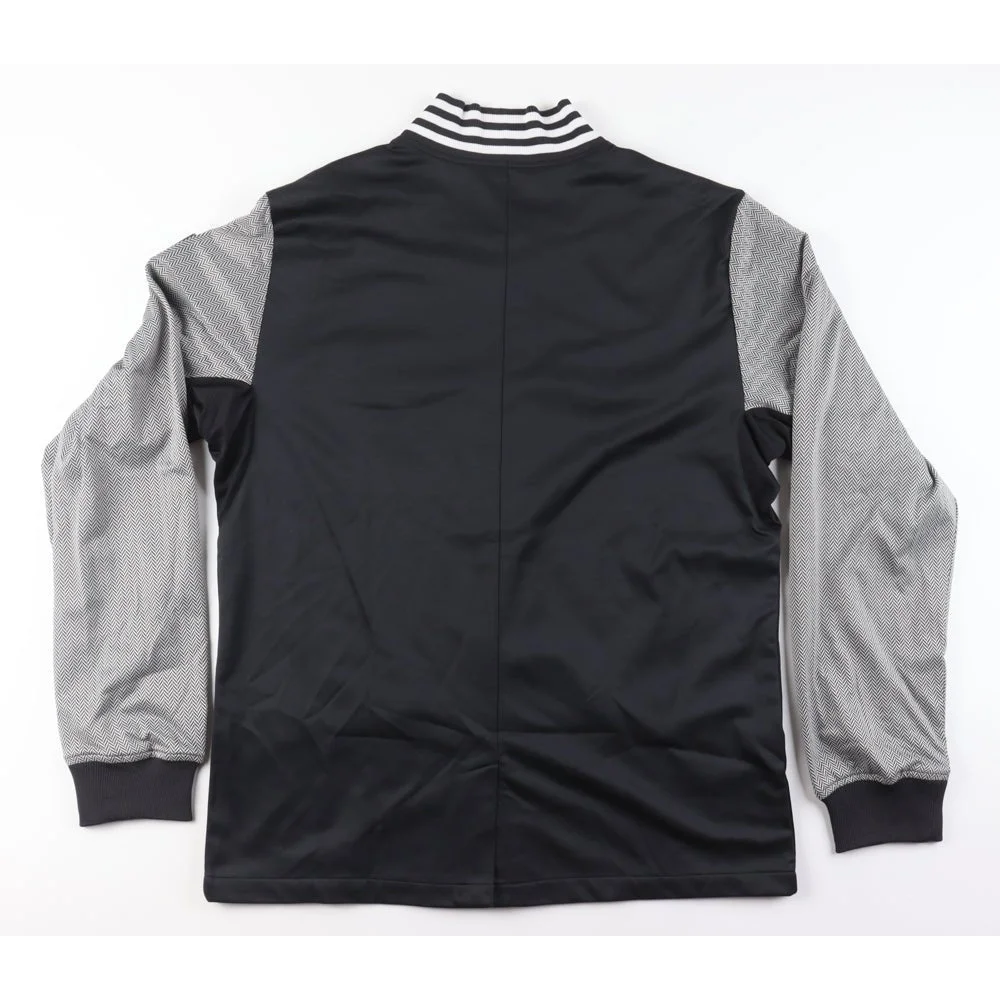 Black and gray Jerome Jordan Brooklyn Nets jacket with striped collar for Steiner LOA authenticity