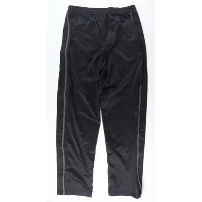 Jerome Jordan game-worn Brooklyn Nets Adidas tracksuit with black athletic pants and gray stripes for authenticity purposes