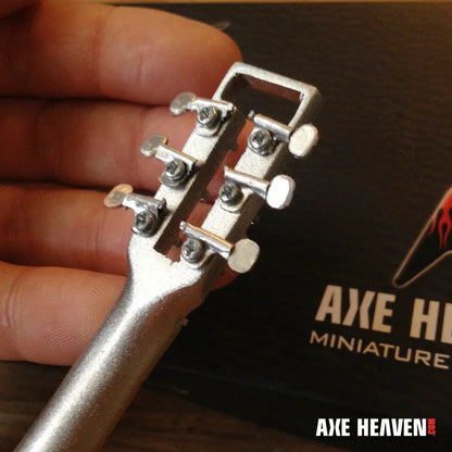Jerry Garcia Axe Heaven mini guitar replica with silver headstock