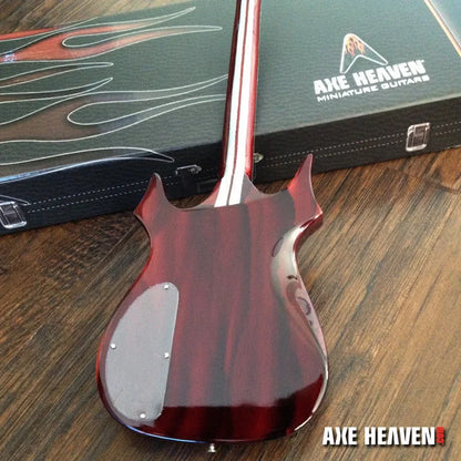 Red and black Jerry Garcia flame mini guitar by Axe Heaven®