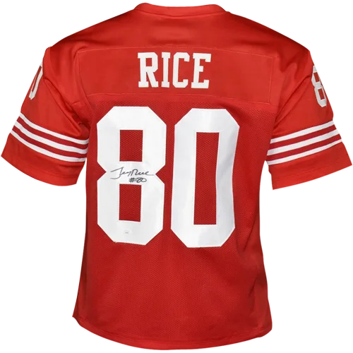 Jerry Rice autographed San Francisco 49ers red jersey #80