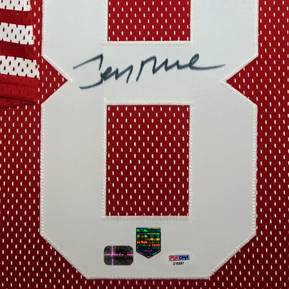 Jerry Rice signed San Francisco 49ers red deluxe framed jersey #80