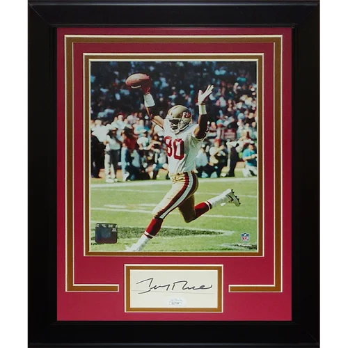 Jerry Rice autographed 49ers signature series frame with action photo