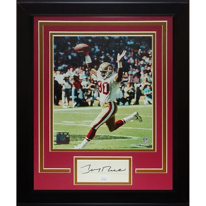 Jerry Rice autographed 49ers signature series frame with action photo
