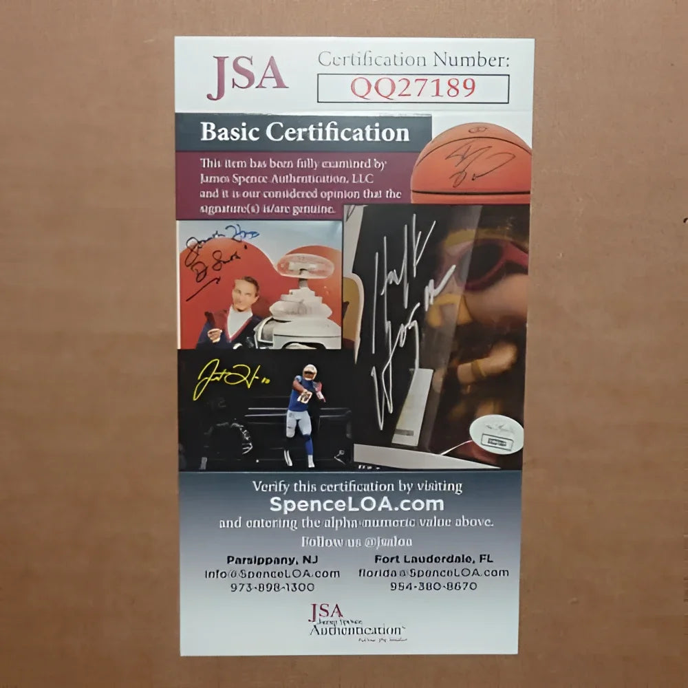 JSA-certified Jerry Rice autographed Signature Series frame